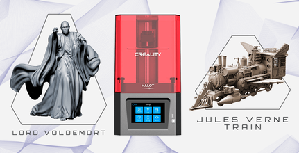 Creality reçine 3d yazıcı + Kral Voldemort Jules verne tren lokomotif Creality3D 3D Halot One gam Paketler 3d print model - Mito3D