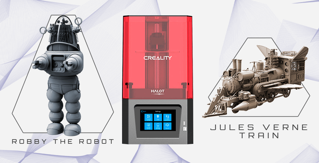 Creality reçine 3d yazıcı + robby robot Jules verne tren lokomotif creality3d halot one gam Paketler işbirliği yasak gezegen zaman gelecek bttf makine iii 3d print model - Mito3D