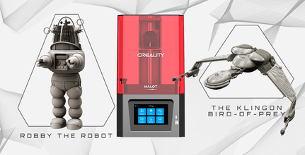 creality resin 3d printer + robby robot klingon bird-of-prey Creality, Creality3D, Creality Resin 3D Printer, Halot-One, Halot-One printer, Gambody Bundles, Collaboration, Robby the Robot, Forbidden Planet, Sci-Fi, Robbie, Dr Morbius, Klingon, Klingon Bird-of-Prey, Star Trek, Romulan Bird of Prey, Sci-fi 3d print model - Mito3D