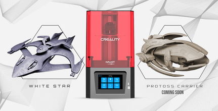 creality resin 3d printer + white star protoss carrier Creality, Creality3D, Creality Resin 3D Printer, Halot-One, Halot-One printer, Gambody Bundles, Collaboration, White Star, Babylon 5, 5 Whitestar, Protoss Carrier, StarCraft Warship, 3d print model - Mito3D