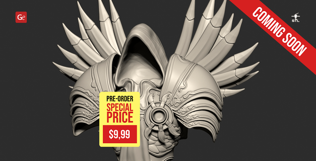 diablo Tyrael busto 3d impresión figurilla coming soon 3 Lilith 2 jefes heroes bosses arch angel arcángel 3d print model - Mito3D
