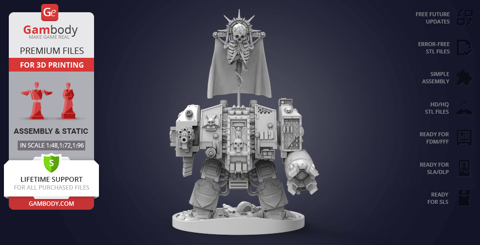 dreadnought 3d stampa modello assemblaggio warhammer 3D 40k Scarica acquistare partire dal 3D print model - Mito3D