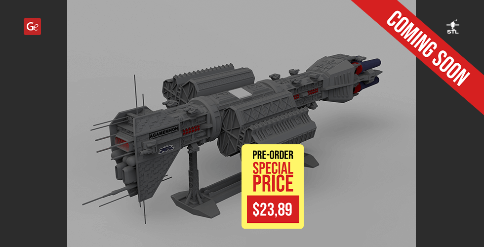 eas omega class destroyer babylon-5 spaceship coming-soon 3D print model - Mito3D