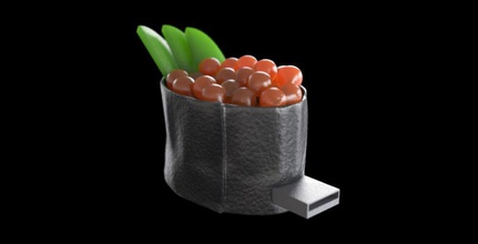 flash memory stick ikura sushi caso 3d de venda, comprar caso, a ordem compra o modelo do arquivo 3d print model - Mito3D