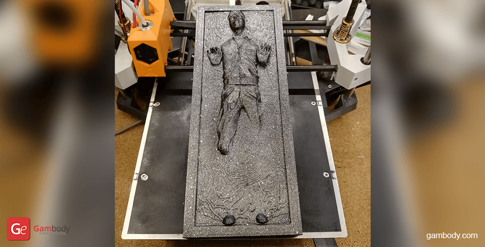 han solo carbonite 3d printing miniature assembly solo, star wars, princess leia, jedi, rebel, smuggler, chewbacca, millenium falcon, skywalker, in carbonite, figure, miniature, model, printing, stl files carbonita 3D print model - Mito3D