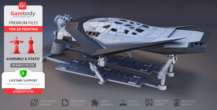 yıldızlararası bekçi 3 boyutlu baskı model montaj korucu katran nasa Uzay uzay aracı Araçlar gemi Gemi dayanıklılık misyon ssto zanaat Christopher nolan Joseph Cooper Lazarus gemisi 3d print model - Mito3D