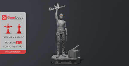 joseph seed 3d printing miniature assembly seed, far cry, farcry, cry 5, villains, badass, edem gate, figure, model, miniature, from game, new ubisoft ubisoft, printing, stl files 3d print model - Mito3D
