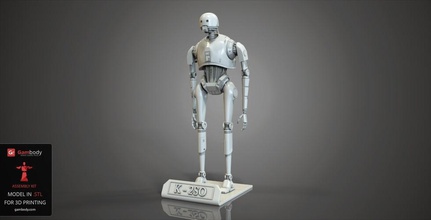 k-2so 3d printing model assembly + static k2so model, buy files, build, purchase download, robot, robots, droid K2so papercraft 3d print model - Mito3D