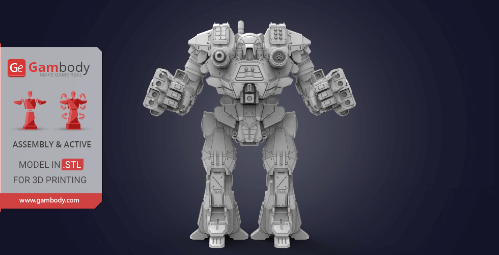 kodiak 3d printing model assembly + action kodiack mechwarrior for sale, mech builds download, stl files purchase, buy mwo builds, purchase model, robot, robots 3D print model - Mito3D