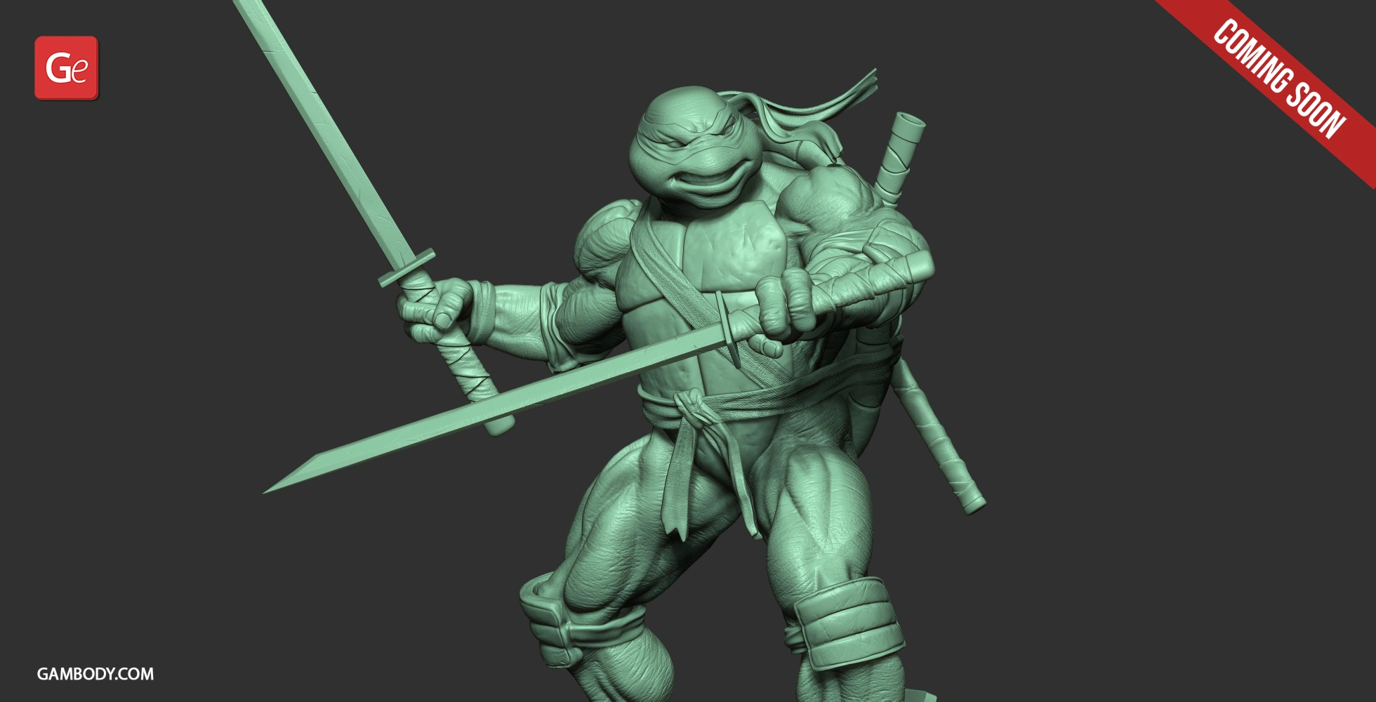 leonardo tmnt coming soon teenage mutant ninja turtles 3D print model - Mito3D