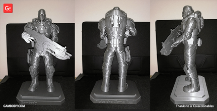 marcus fenix de impressão 3d estatueta montagem gears of war 3D, comprar modelo 3D download, para venda, stl download 3d print model - Mito3D