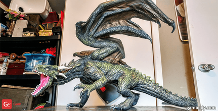 mountain dragon 3d printing figurine assembly 3D model, statue for printing, purchase print sale, download stl files, horror, dragons, figure, figurine, miniature 3d print model - Mito3D