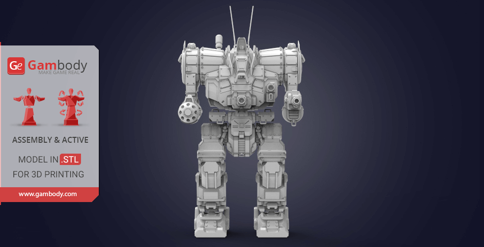 mwo zeus mech 3D print model - Mito3D