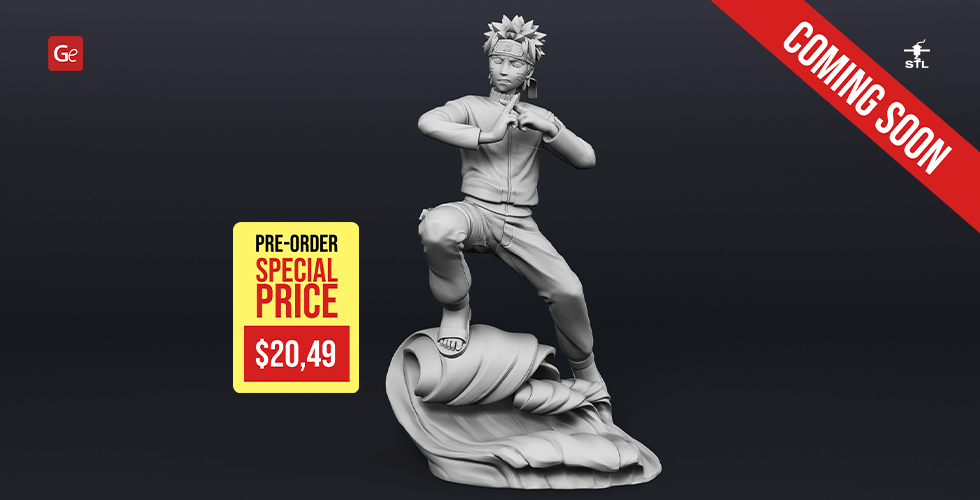 naruto 3d stampa figurina In arrivo presto Uzumaki Naruto anime eroe of nascosto Foglia ninja Konoha Kurama ombra clone torta bunshin Jutsu Hokage 3D print model - Mito3D