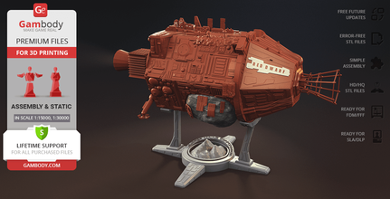 rouge nain exploitation minière navire 3d impression modèle Assemblée Jupiter Société Nain jmc artisanat vaisseau spatial capitaine 3d print model - Mito3D
