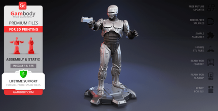 Robocop 1987 3d Drucken Figur Versammlung 2014 2 3 Film Remake Peter Murphy Schurke 3d print model - Mito3D