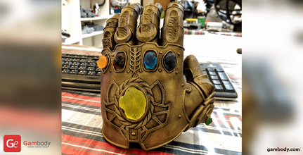 thanos infinity gauntlet 3d printing model assembly thanos, guardians of the galaxy, marvel, avengers, new movie, movie space, gauntlet, stones, marvel model, comics, miniature, figure, printing, stl files 3d print model - Mito3D