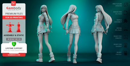 tifa lockhart 3d stampa figurina assemblaggio lucchetto finale fantasia vii remake vieni valanga anime 7th Paradiso prendilo 3d print model - Mito3D