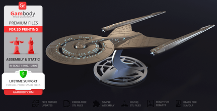 Découverte ncc 1031 3d impression modèle Assemblée NCC navire étoile randonnée sci spock vaisseau spatial Starfleet James église 3d print model - Mito3D
