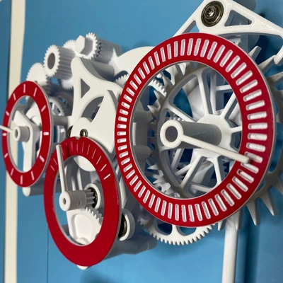 3d printed wall clock is a fully functioning grandfather clock parts engineered to be assembled in minutes can run 6 days on single winding bit of tuning it accurate time classic tick-tock sound video showing ea 3d print model - Mito3D