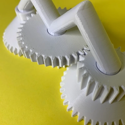 compound gears - print in place stl a fun fidget toy demonstrates true power of to increase speed or torque is achieve by combining small spur larger if support creation engineered art joining jbvcreative patreon download 3d print model - Mito3D