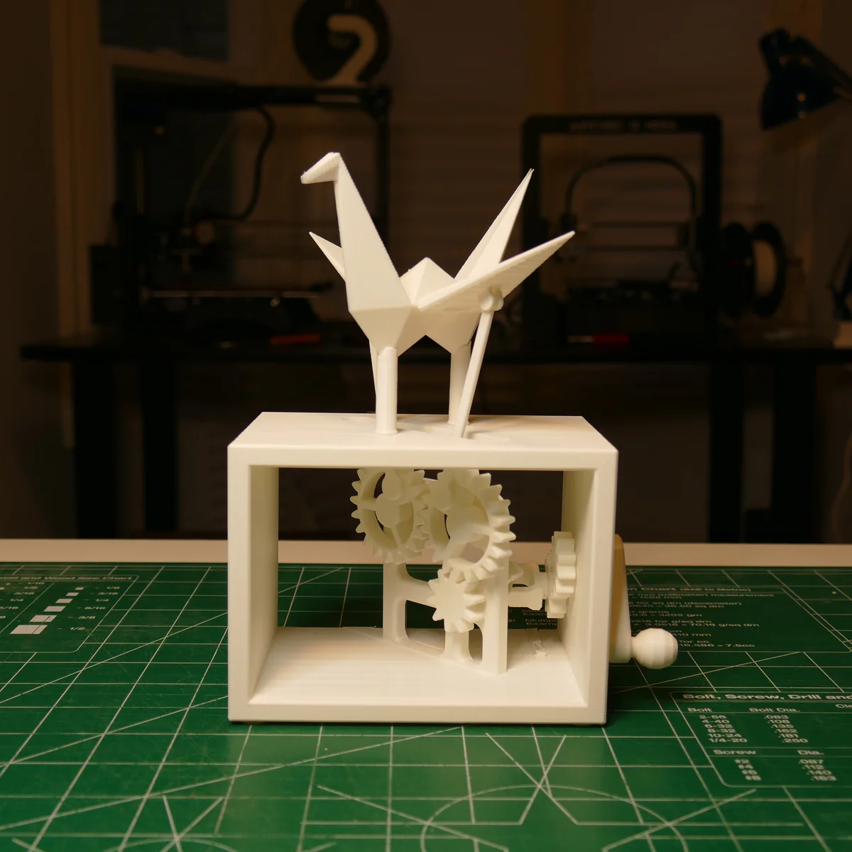 crane automata stl is a symbol of hope file completely ready to print requires no additional tools hammer be together piece bring success good fortune happiness video beautiful moving sculpture download guarantee 3D print model - Mito3D