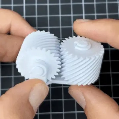 cross gears test print a to prove my design two perpendicular axes fun fidget toy stl file parts on standard 3d printers requires no additional tools assembly assembles in seconds snap ready go add wd-40 3d print model - Mito3D