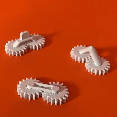 gear pair - print in place stl a fun fidget toy two 18 tooth spur gears rotating on frame 6 12 configurations can be purchased premium or free my patreon subscribers download includes 3 'frame' styles clearances each start 3d print model - Mito3D
