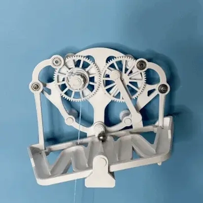 rolling ball escapement is one of my time favourites- a pendulum bearing track to at hits trigger slant starting cycle again video easily mechanism ca 3d print model - Mito3D