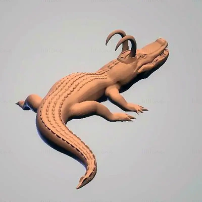 alligator loki 3d impression modèle stl 3d print model - Mito3D