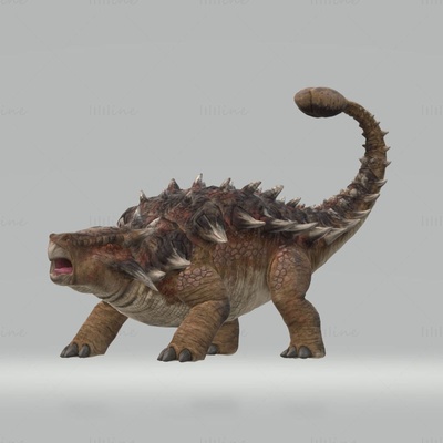 ankylosaurus dinosaur 3d model ready to print stl fbx obj 3d print model - Mito3D