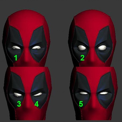 blindé dead pool masque 3d modèle prêt to impression stl 3d print model - Mito3D