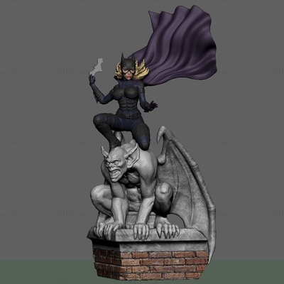 batgirl statue of devil 3d model ready to print stl printing 3d print model - Mito3D