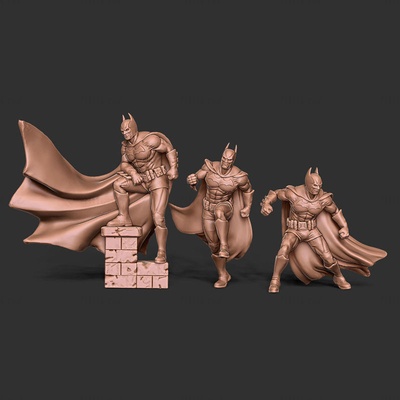 batman 3 pose 3d stampa modello stl 3d print model - Mito3D