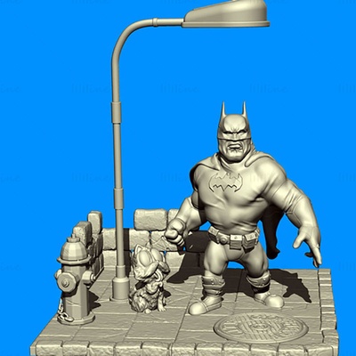 batman diorama 3d printing model stl 3d print model - Mito3D