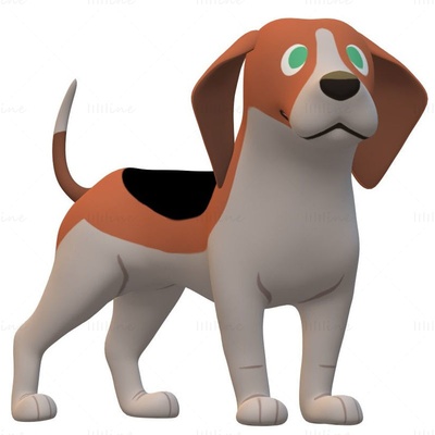 beagle perro 3d modelo listo to impresión stl obj fbx 3d print model - Mito3D