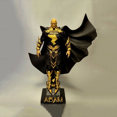 negro adán sólido 3d modelo listo to impresión stl rock dc shazam figuritas anti héroe justicia liga 3mf fbx 3d print model - Mito3D