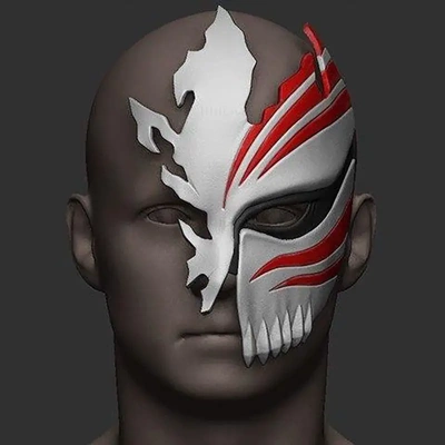 eau javel ichigo creux masque 3d impression modèle stl 3d print model - Mito3D