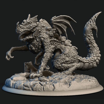 seuche drachen 3d drucken modell 3d print model - Mito3D