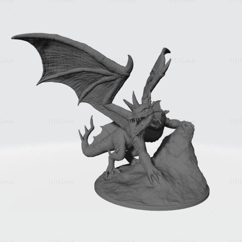 blue guardian dragon 3d printing model 3D print model - Mito3D