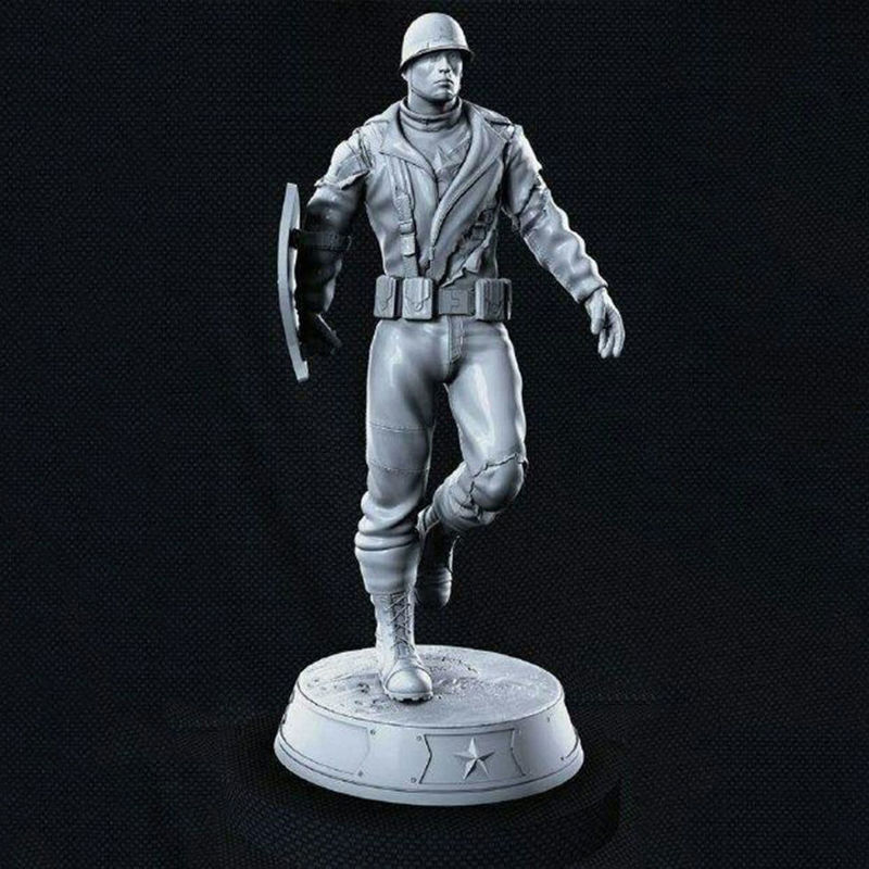 capitaine Amérique soldat 3d statue corps impression fer univers homme hiver dessin animé personnage art guerre classique batman galaxie buste casquette Masculin stl Jeux DIY 3D print model - Mito3D