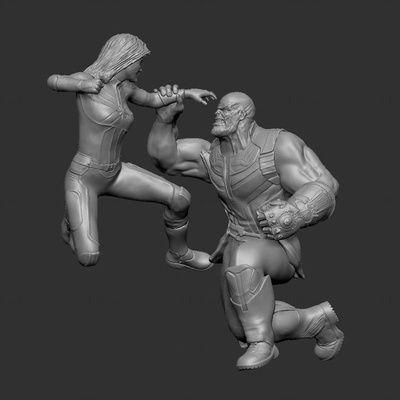 capitán maravilla vs thanos 3d impresión modelo obj 3d print model - Mito3D