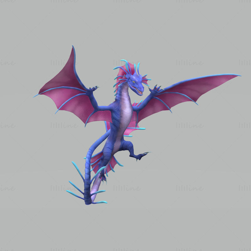 personnage fantaisie dragon 3d impression modèle 3D print model - Mito3D