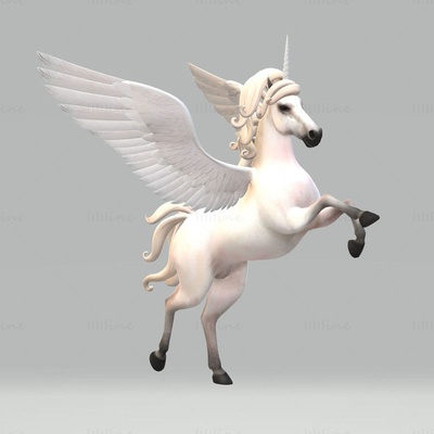 personnage fantaisie licorne 3d impression modèle 3d print model - Mito3D