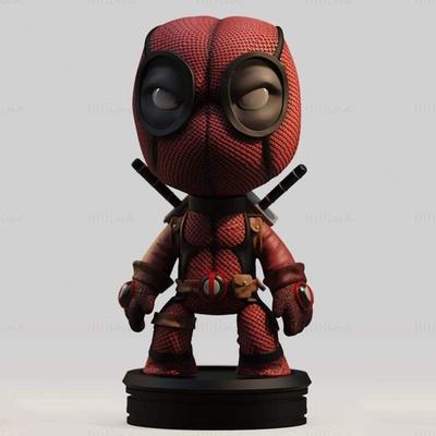 chibi deadpool 3d baskı model stl 3d print model - Mito3D