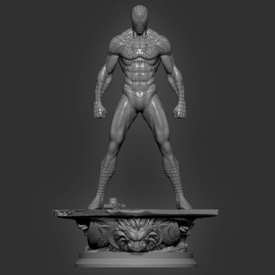 clásico araña hombre 3d modelo listo to impresión maravilla superhéroe estatua escultura arte fan imprimible figura esculturas historietas personaje coleccionables básico miniaturas figuritas 3d print model - Mito3D