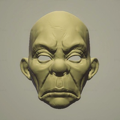 sombre chevalier pitre masque 3d impression modèle stl 3d print model - Mito3D