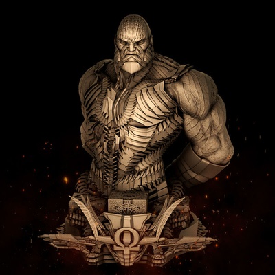 dc çizgi roman darkseid büst 3d model hazır to yazdır baskı stl 3d print model - Mito3D