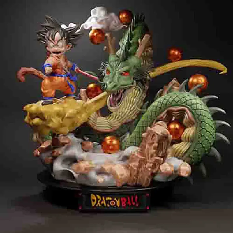 diorama enfant goku shenlong dragon balle 3d impression modèle stl 3D print model - Mito3D