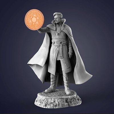 médico extraño 3d modelo listo to impresión benedicto maravilla vengadores dr cómic mcu dc héroe miniaturas figuritas modelos 3dprintable doctor estatua stephen hechicero superhéroe capa magia 3d print model - Mito3D